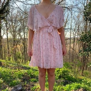 Flirty Floral Pink Dress